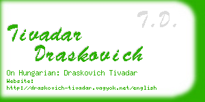 tivadar draskovich business card